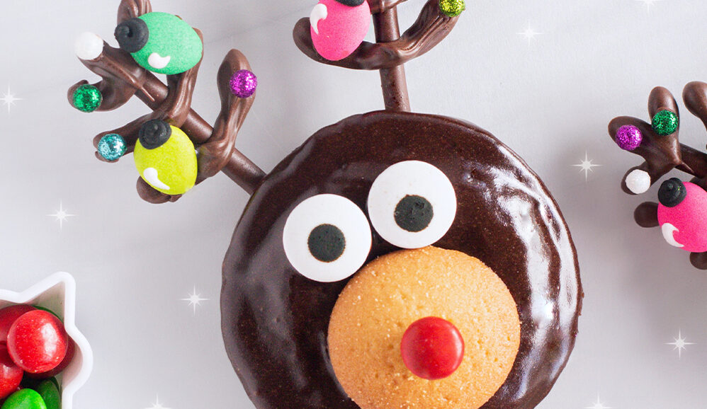 Photo of Chocolate Glazed Reindeer Donuts