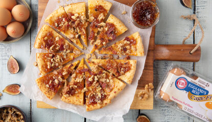 Sweet Fig Jam, Bacon and Toasted Walnut Skillet Bread