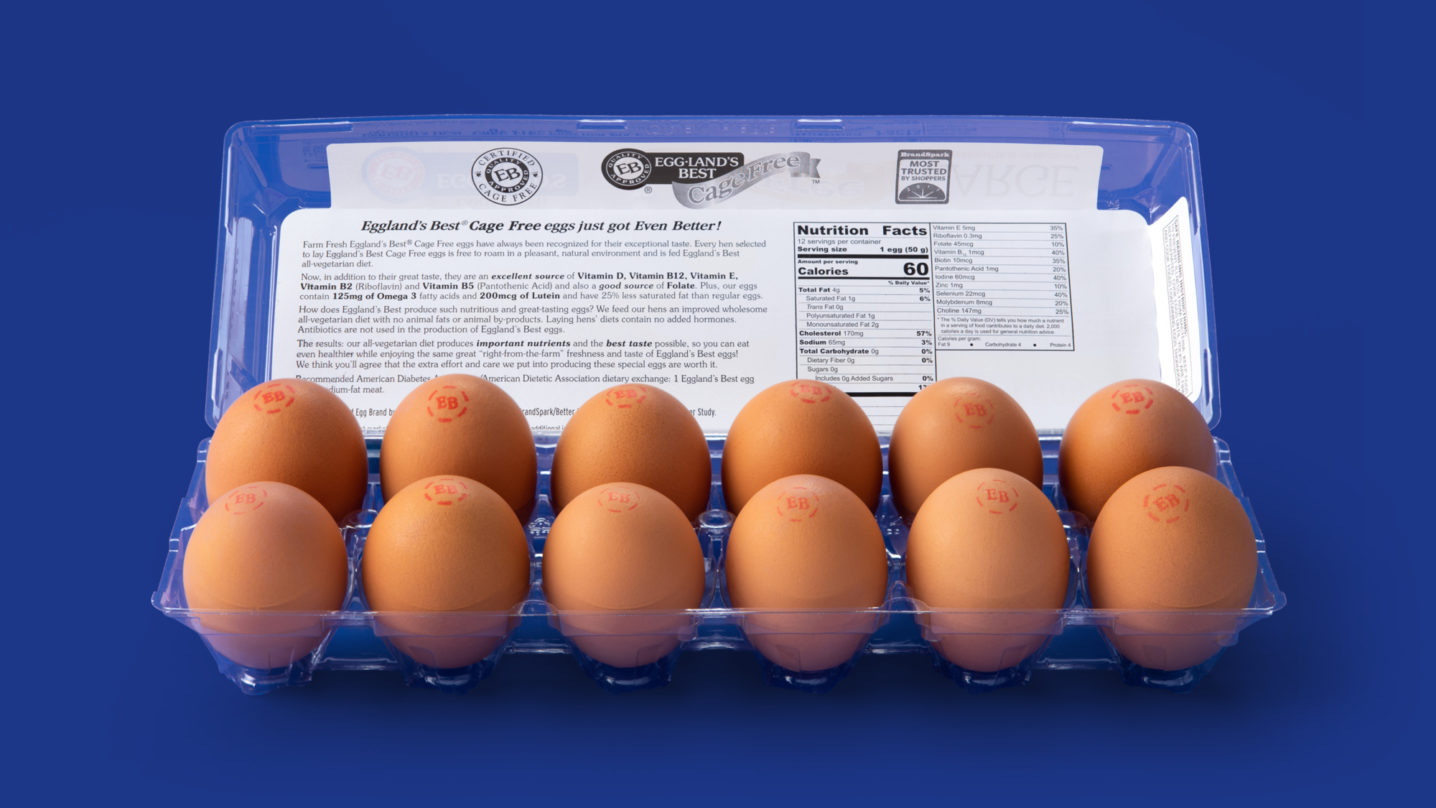 Eggland's Best 12 Count Cage Free Eggs Open